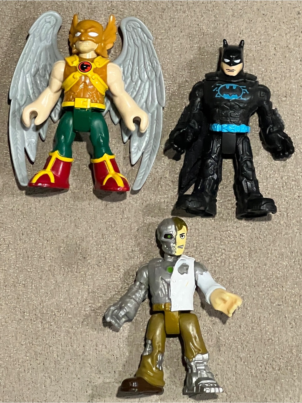 DC Comics Batman & Hawkman & Metallo lot of 3 Figure Imaginext